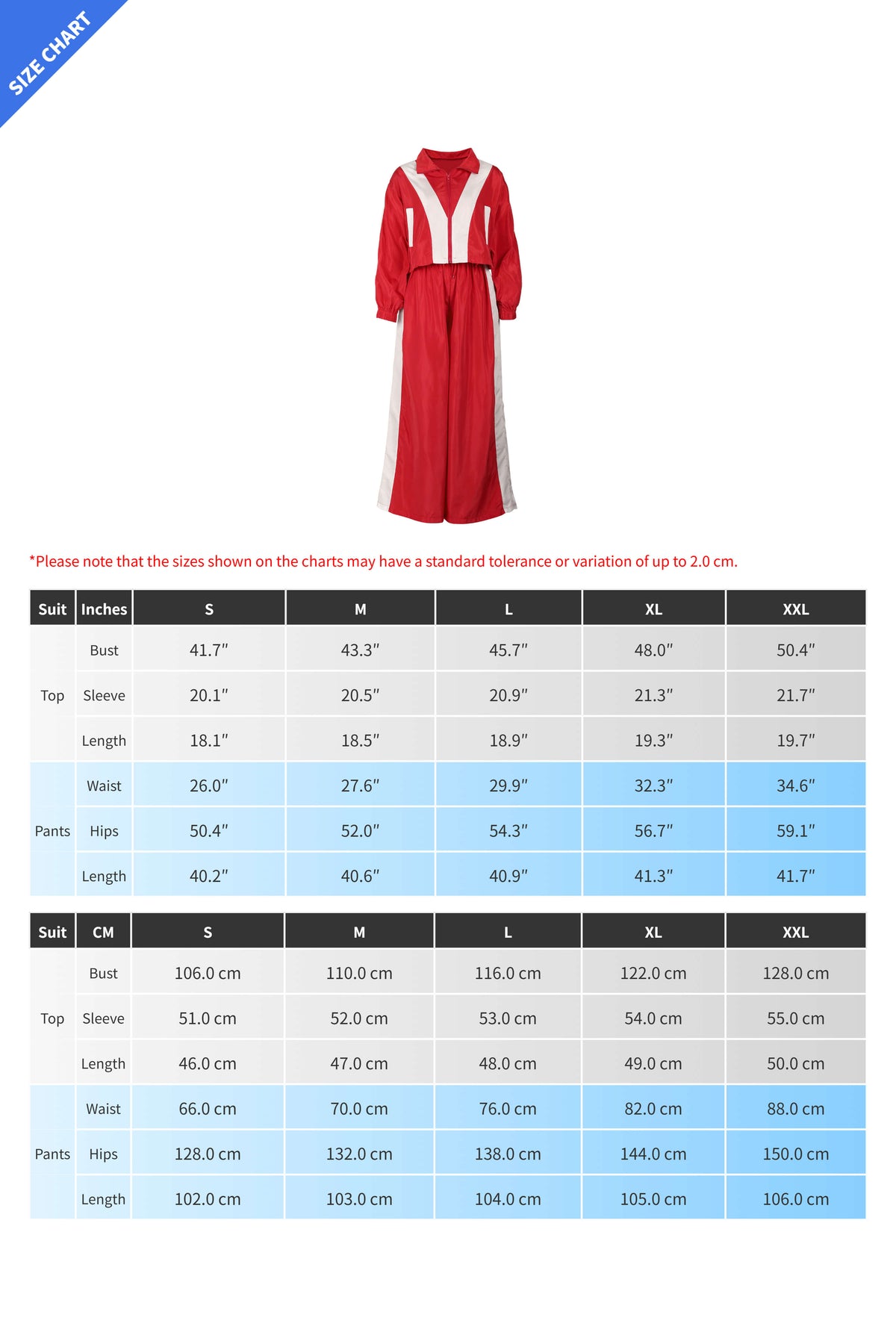 Color-Block Windbreaker & Wide-Leg Set