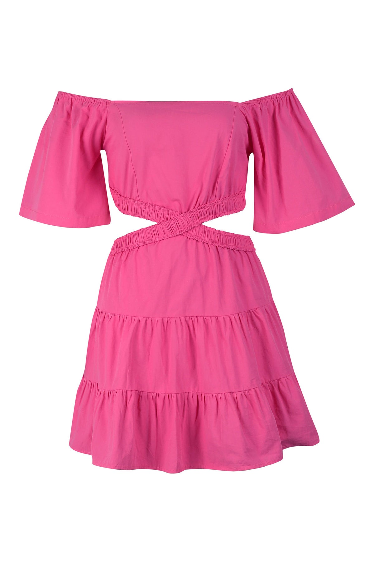 Off-the-Shoulder Cut Out Mini Dress