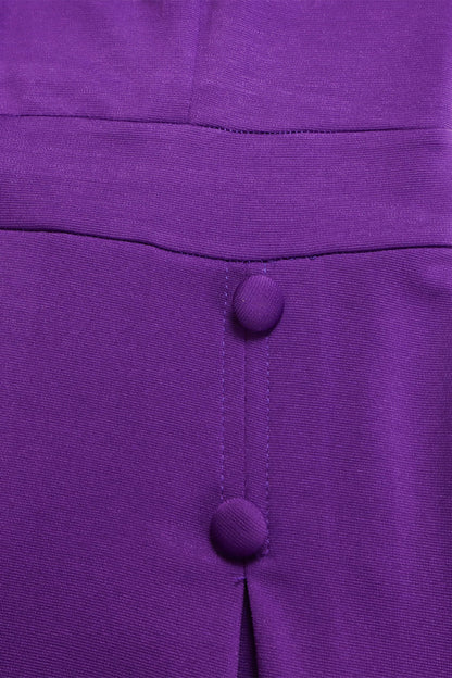 Solid Color Midi Dress