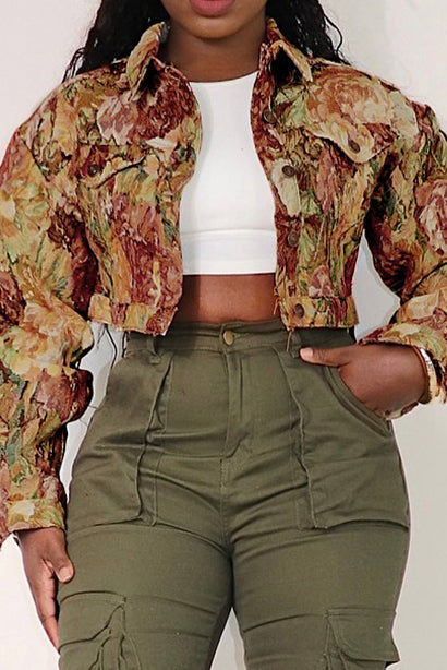Floral Cropped Jacket