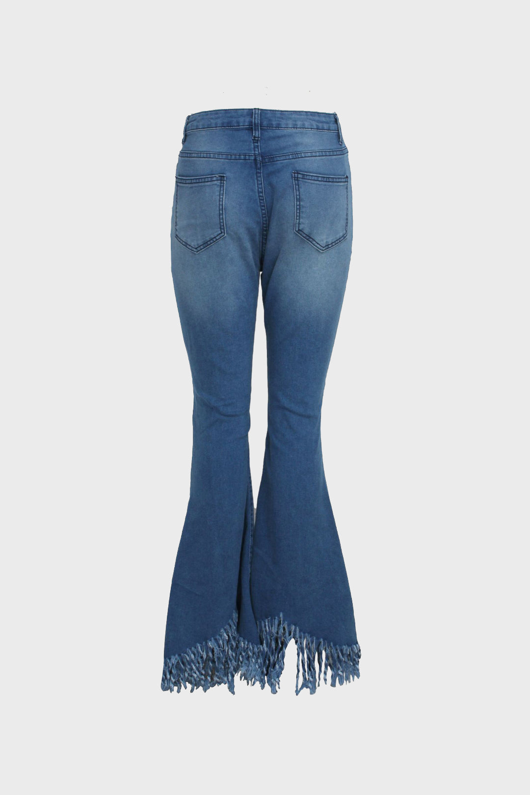 Stretch Ripped Wide Leg Jeans