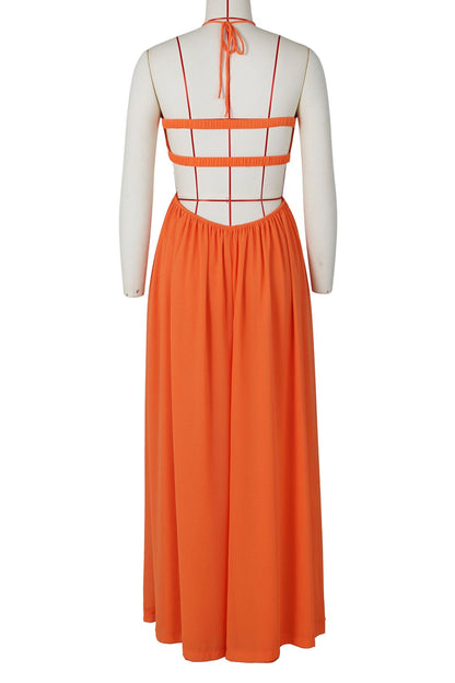Wide Leg Flared Jumpsuit