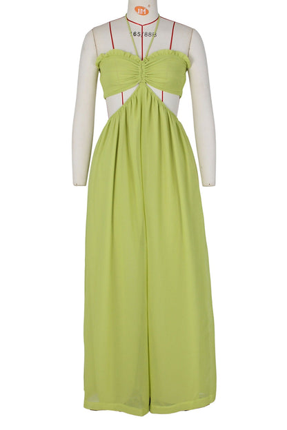Wide Leg Flared Jumpsuit