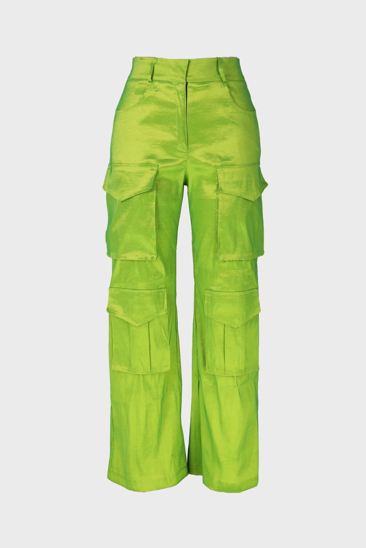Solid Large Pocket Cargo Pants
