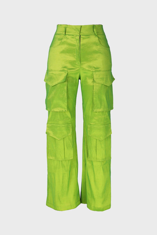 Solid Large Pocket Cargo Pants