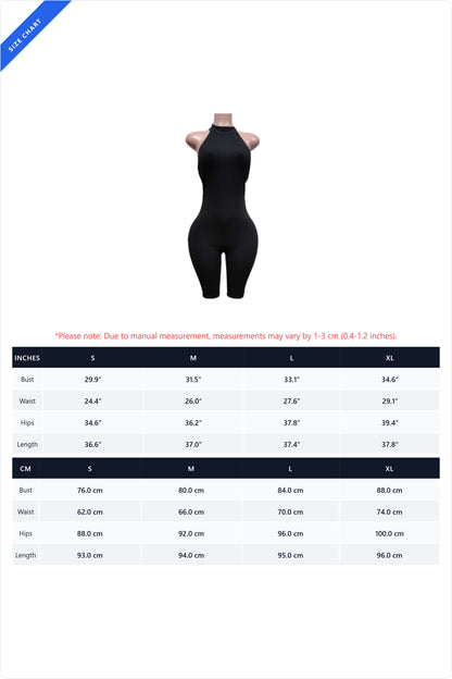 Backless Ruched Halter Biker Romper