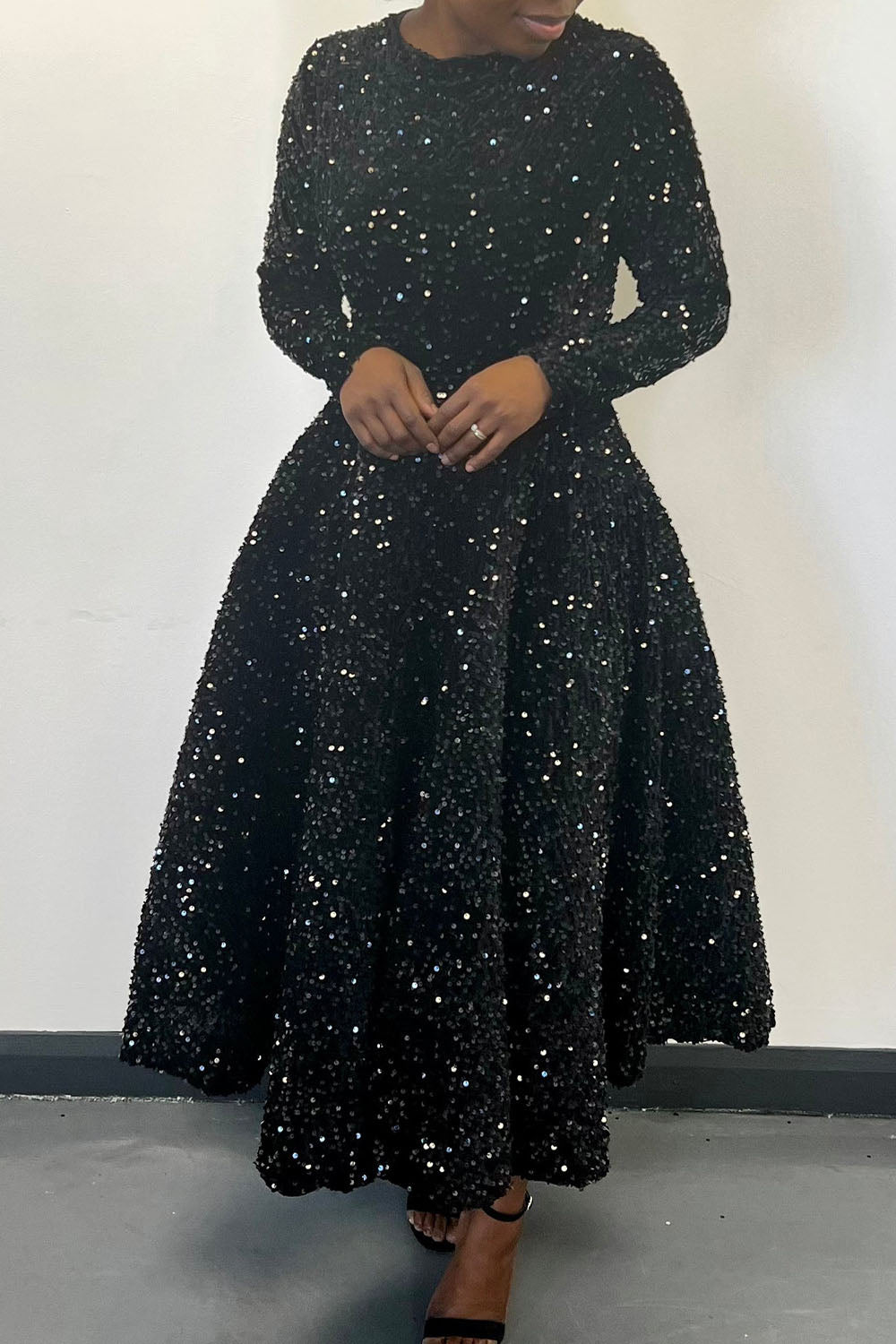 Sequin Long Sleeve Dresses