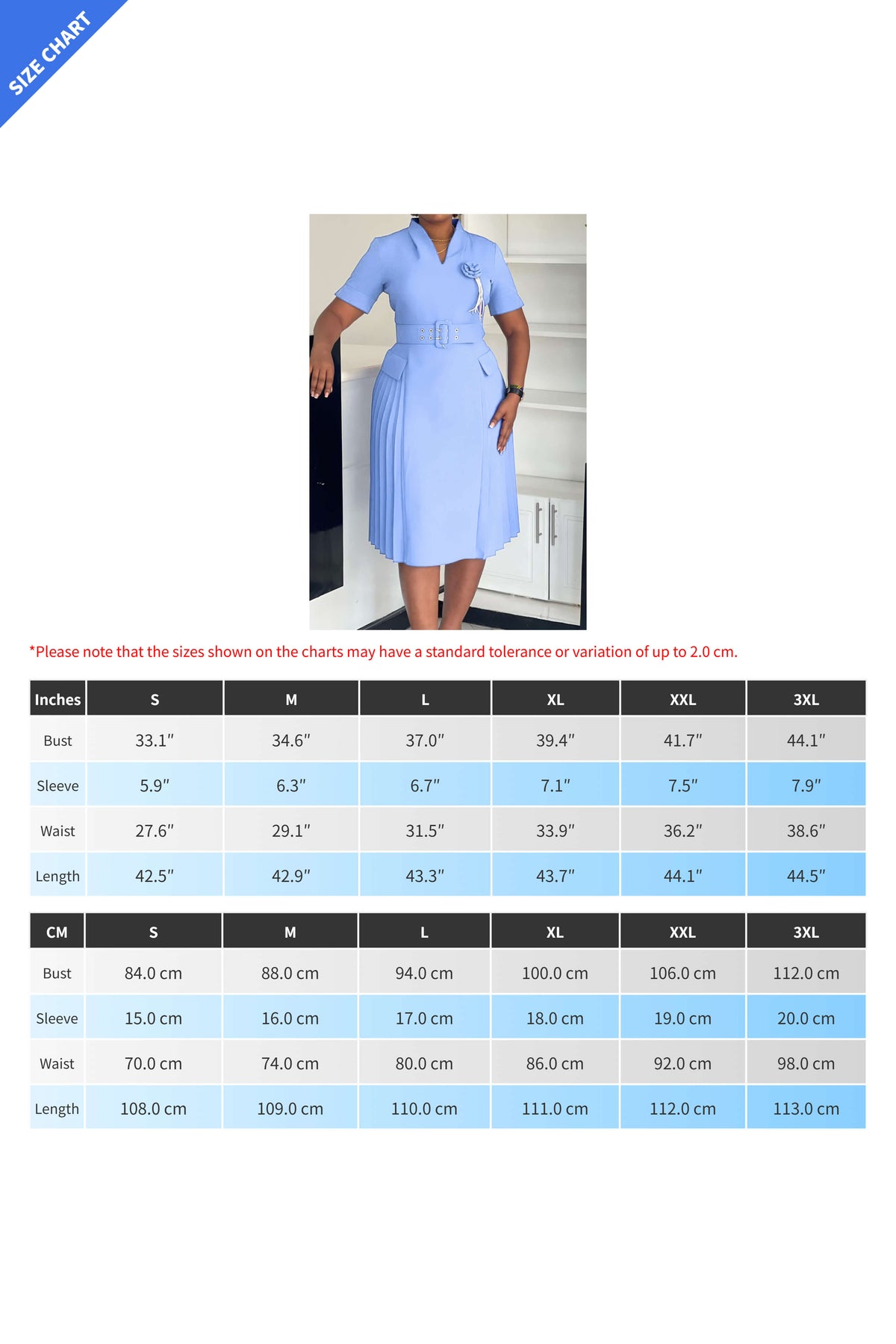 V-Neck Solid Color Plus Size Pleated Dress