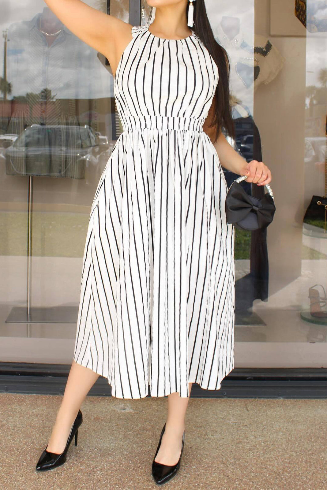 Striped Midi Dress