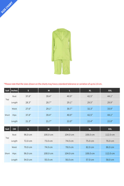 Casual Blazer and Shorts Set