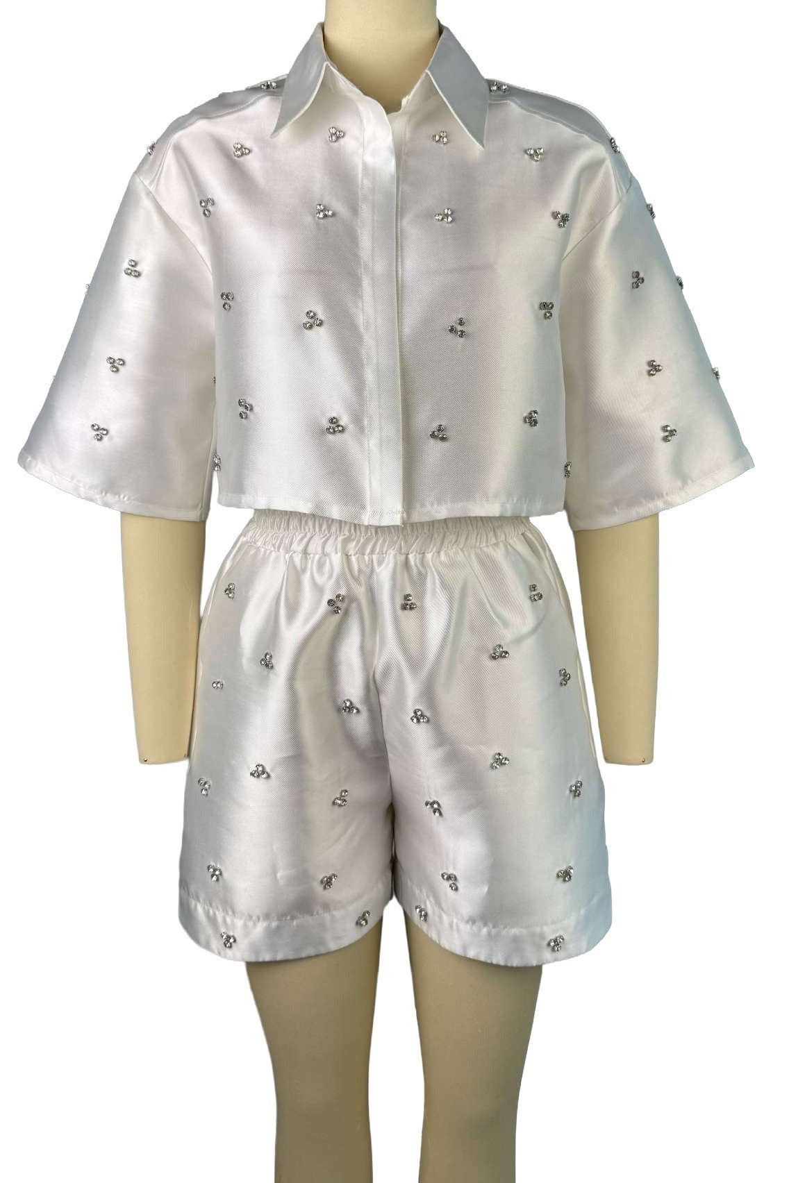 Embellished Boxy Shirt Set