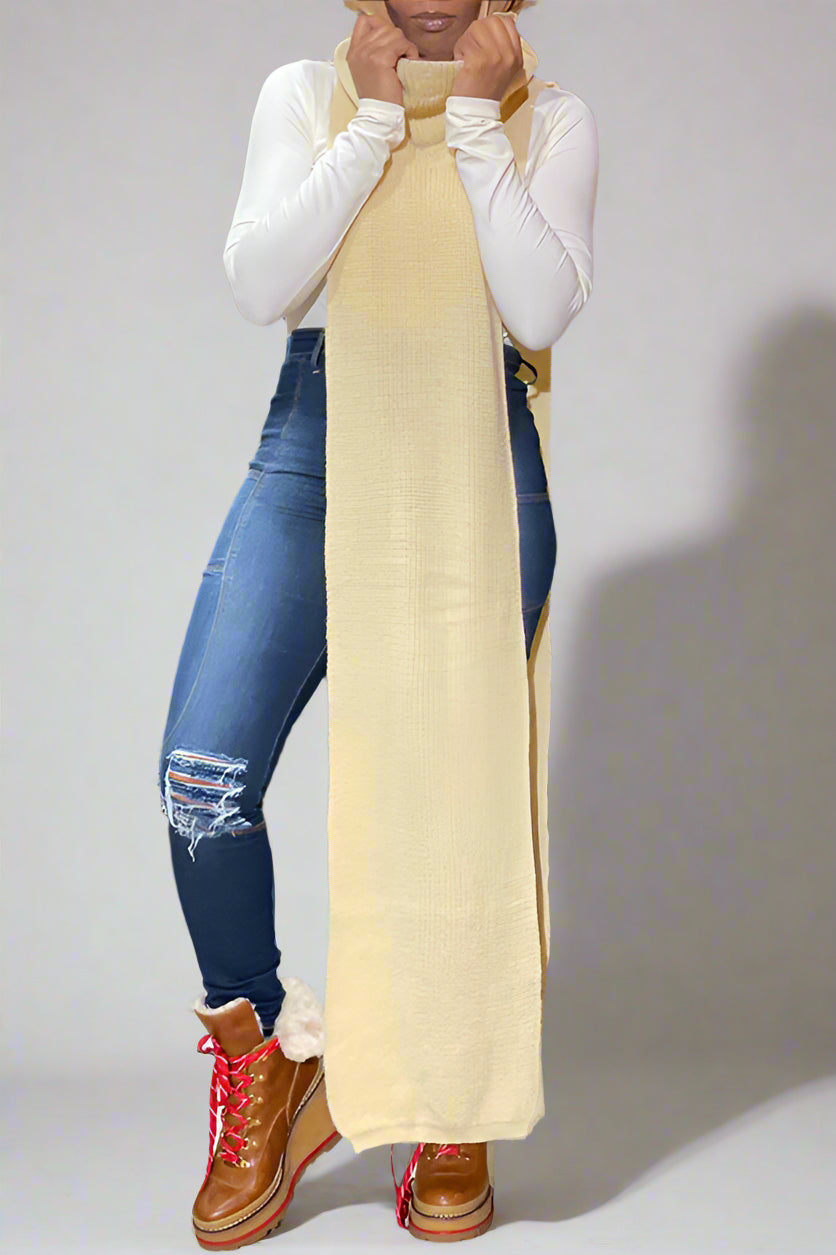 Knit Sleeveless Sweater Dress
