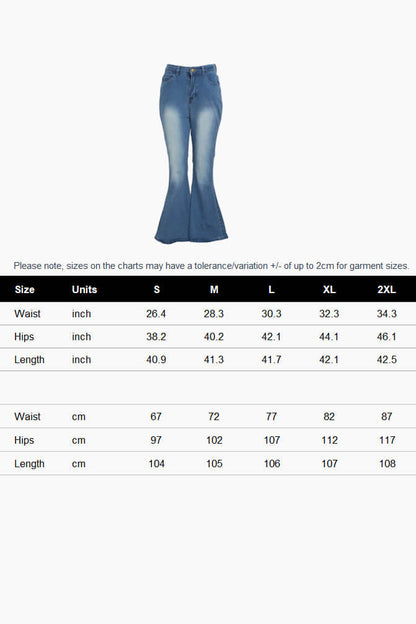High Waist Bell Bottom Jeans