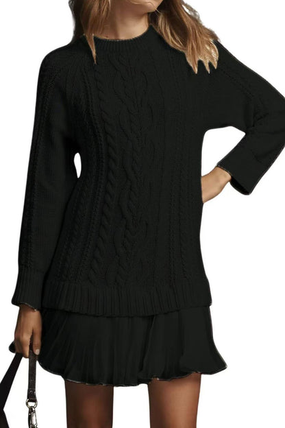 Casual Twist Sweater Mini Dress