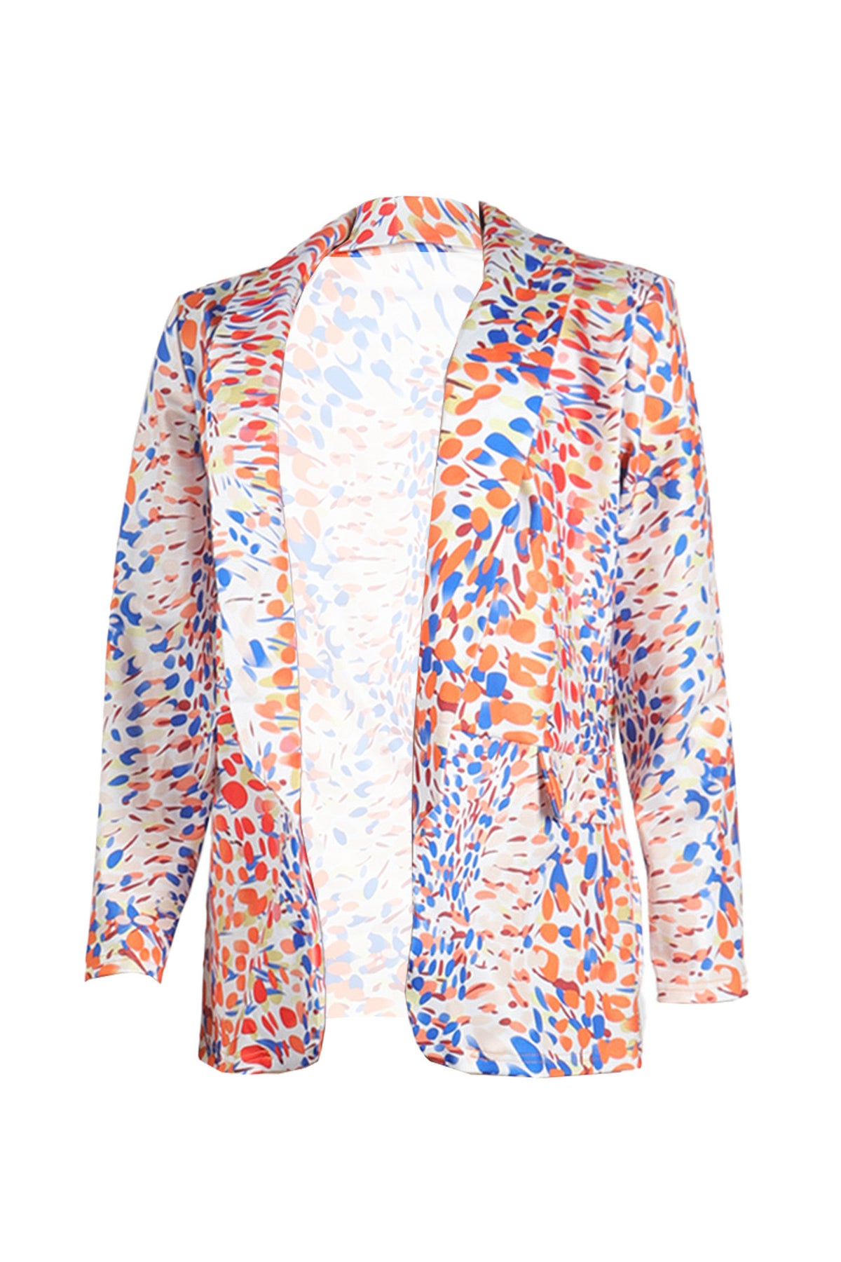 Fitted Long Sleeve Blazer Coat