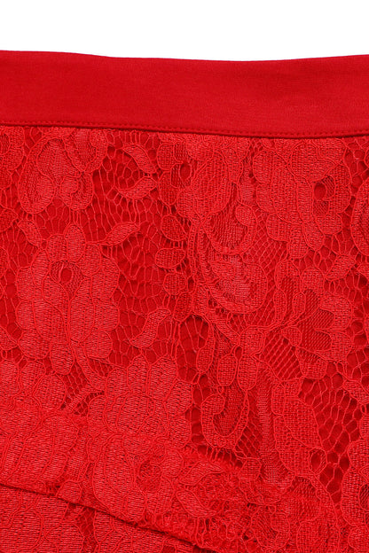 Vintage Lace Print Dress Pencil Cocktail Dress