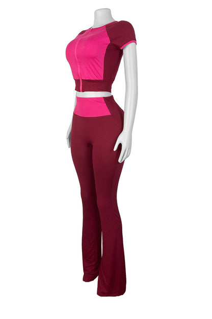 Color Block Flare Set