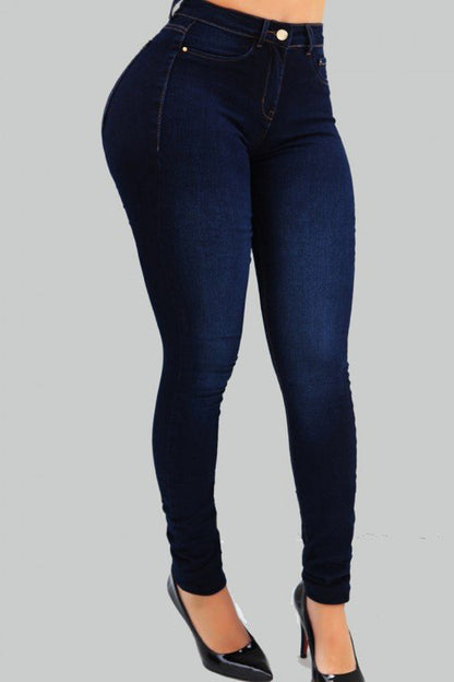 High Waist Stretch Butt Lifting Skinny Jeans