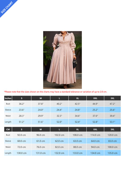 Long Sleeve Flared Maxi Dress