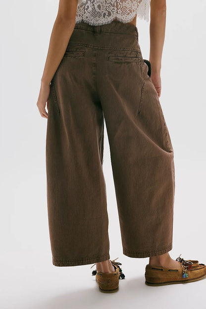 Cropped Wide-Leg Jeans