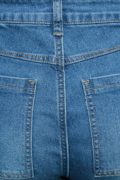 Skirt Overlay Wide Leg Baggy Jeans