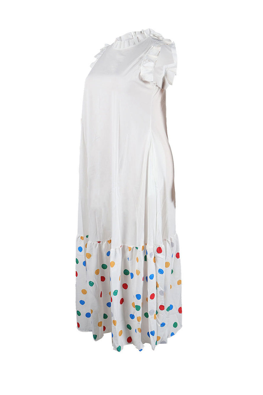 Maxi Dress With Ruffle Sleeve