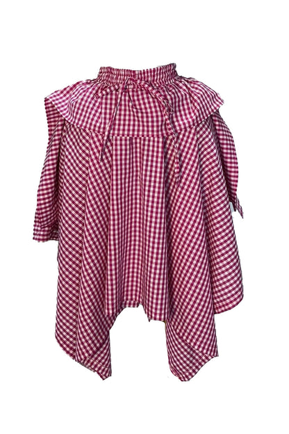 Plaid Asymmetrical Handkerchief Skirt
