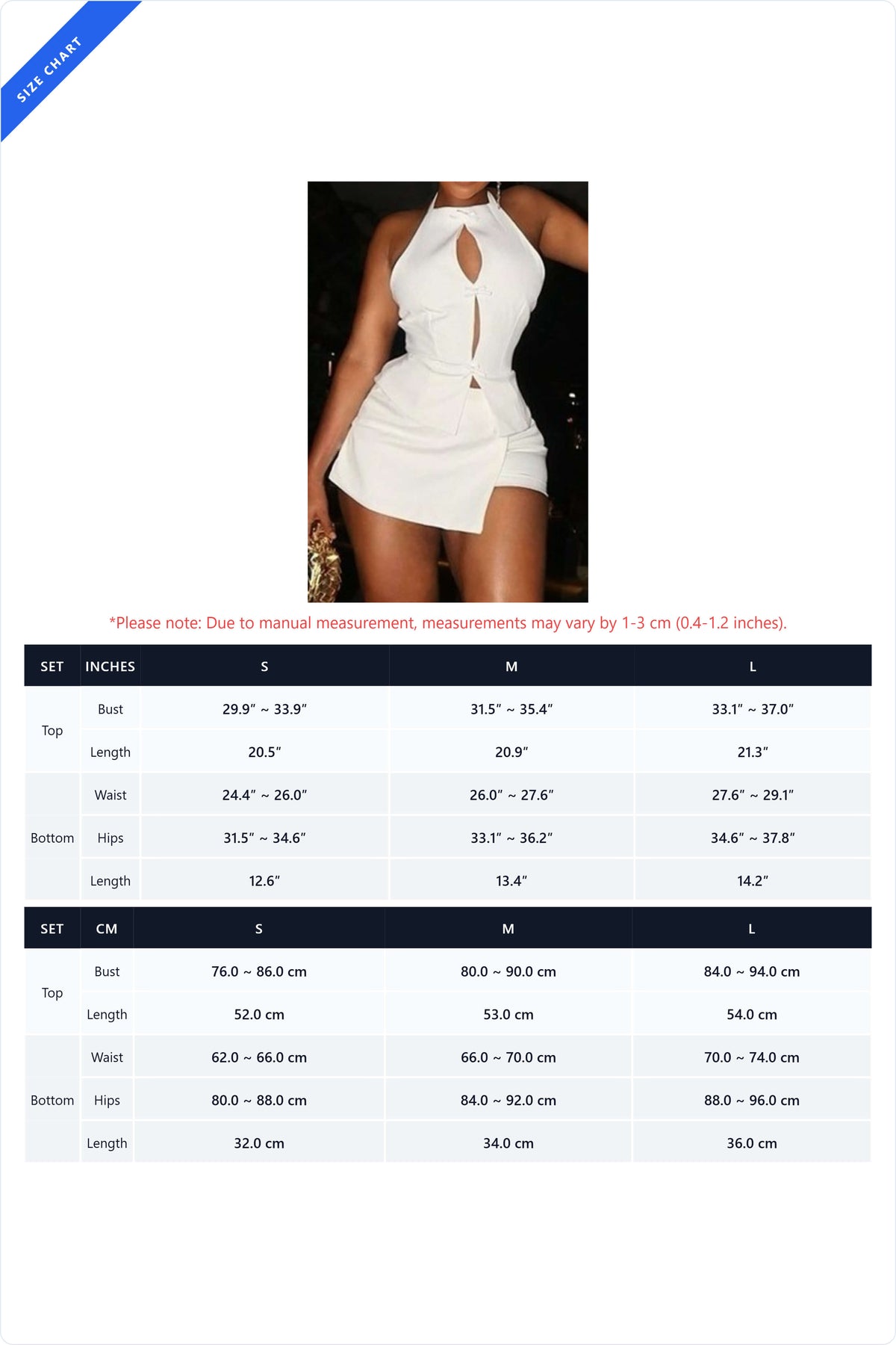 Bow Keyhole Halter Top & Asymmetrical Skort Set