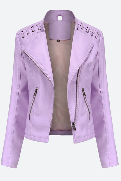 Women Classic Leather Jacket