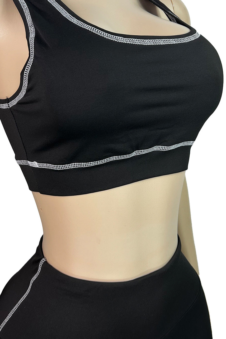Sport Bra Zip Jacket Leggings Set