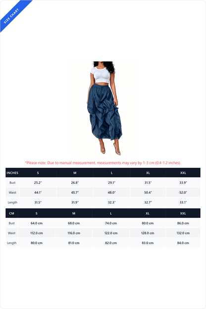 Cascading Ruffle Midi Skirt