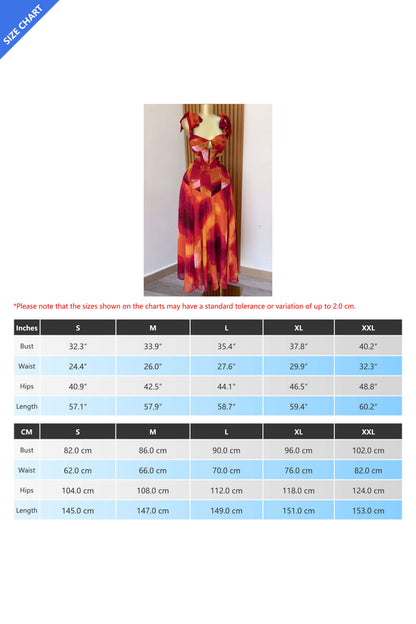 Tie Shoulder Cut-out Maxi Dress