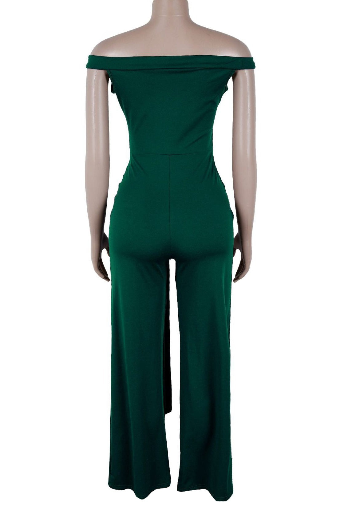 Stretch Off Shoulder Tie Detail Jumpsuit