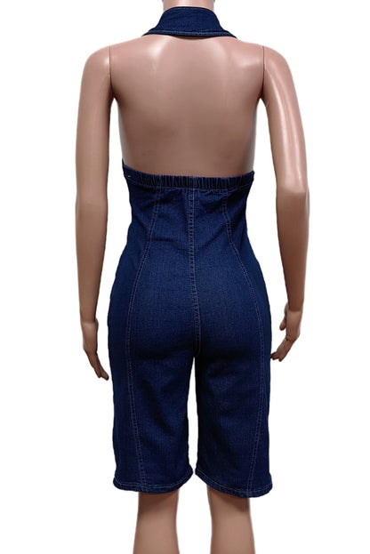 Sleeveless Denim Romper