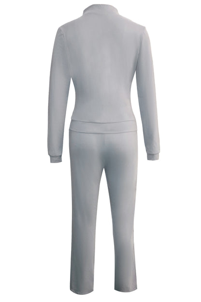 Zip-up Top & Pants Set