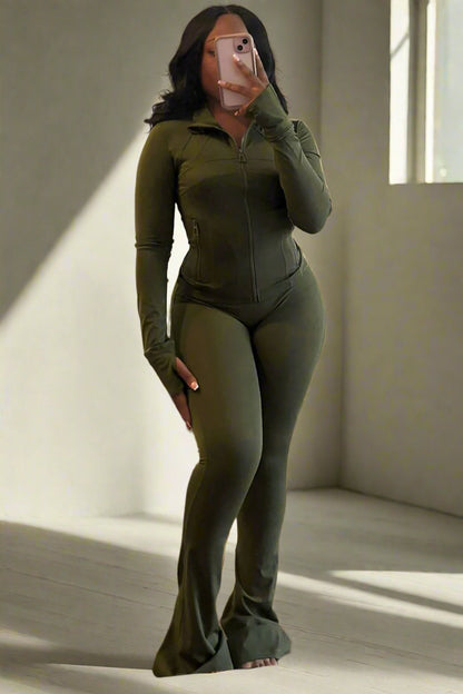 Shape Jacket & Flare Pants Activewear Set