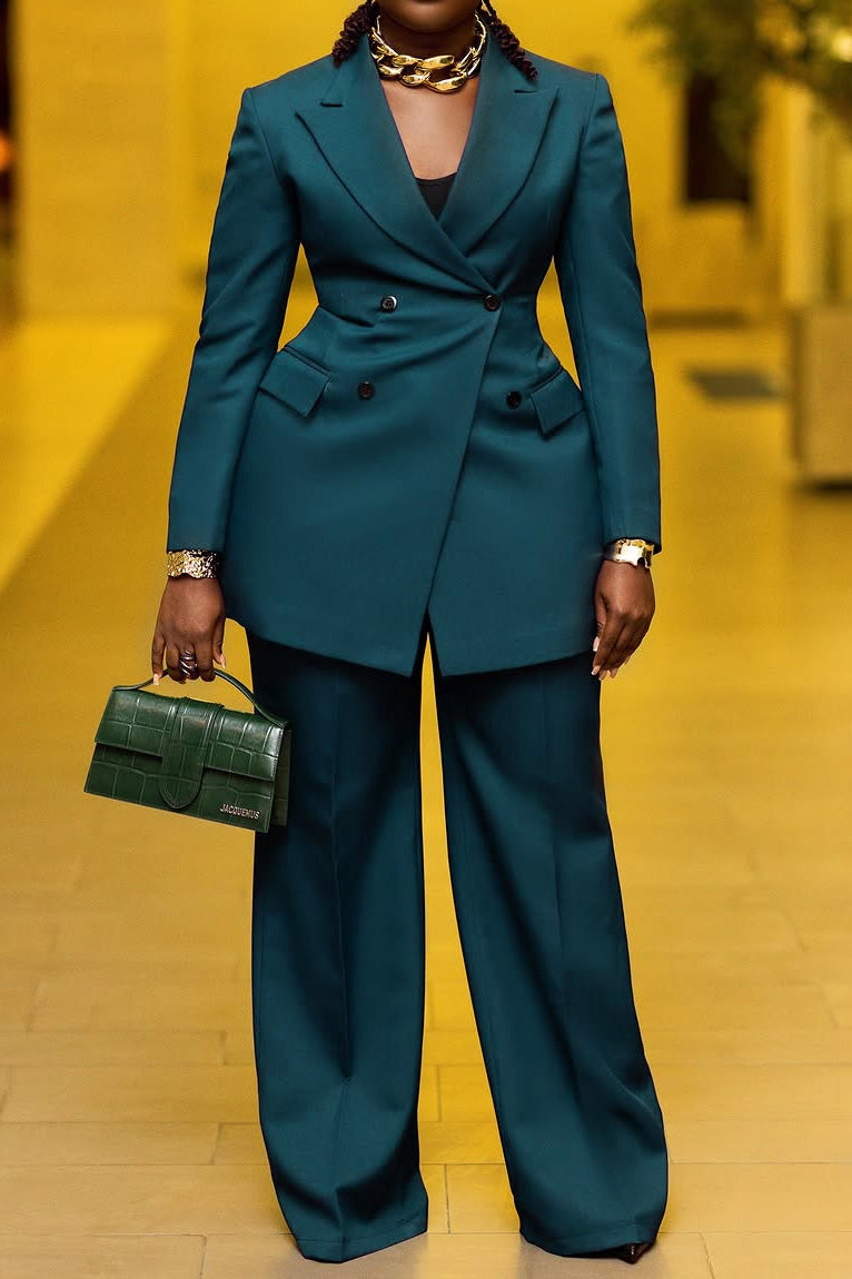 Blazer Lapel Collar & Pants Set