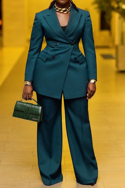 Blazer Lapel Collar & Pants Set