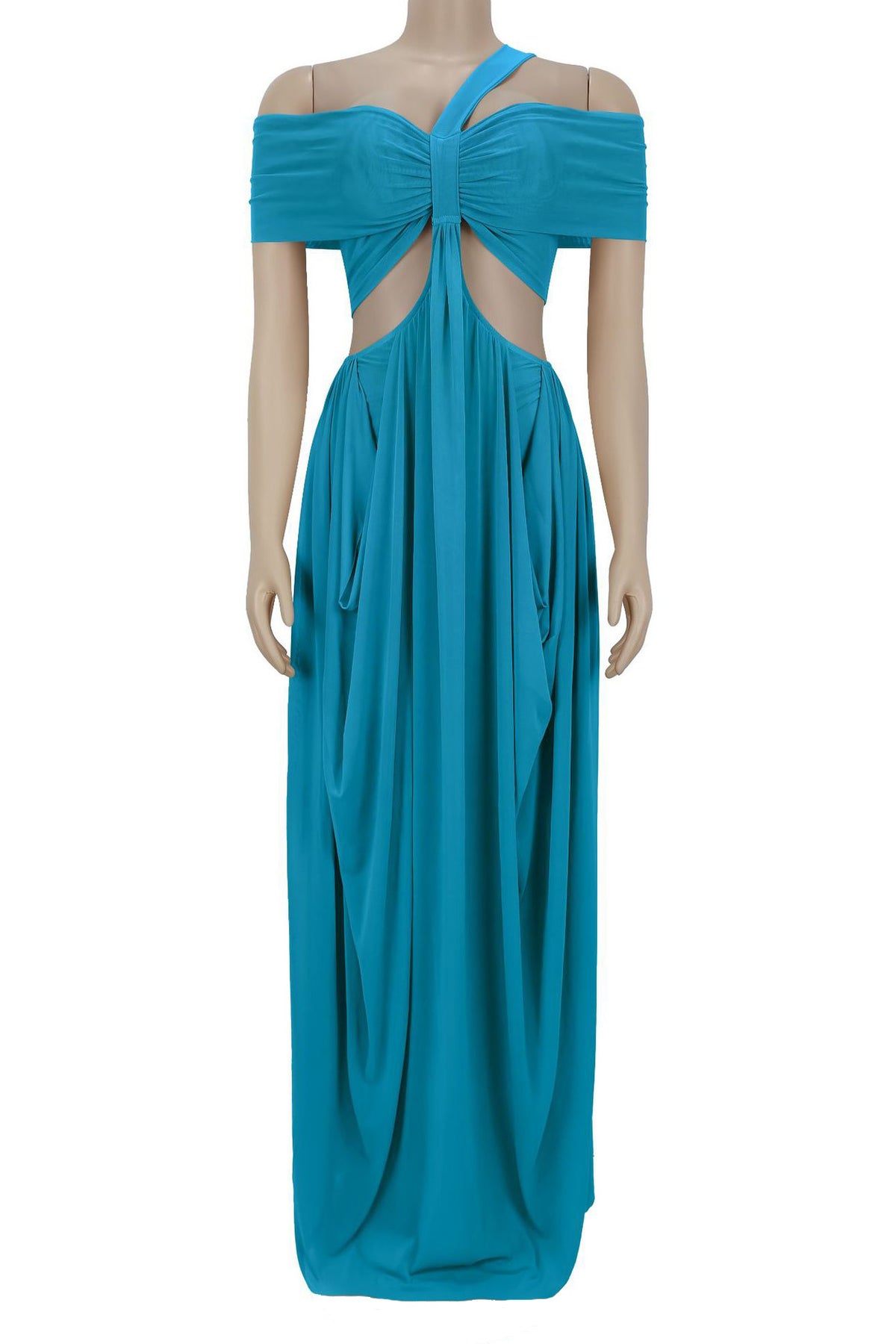 Off-Shoulder Cutout Maxi Dress