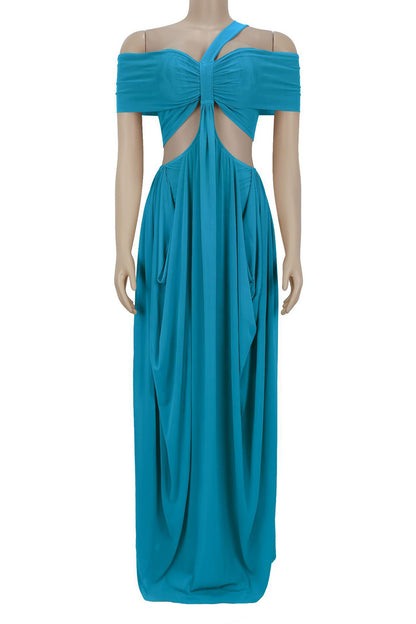 Off-Shoulder Cutout Maxi Dress