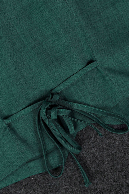 Linen Sleeveless Suit Set for Work Office