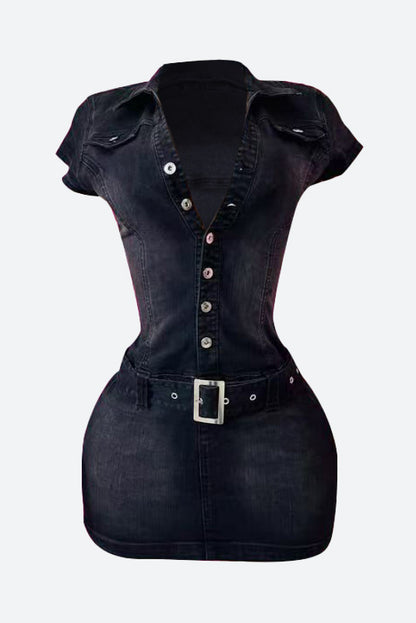Stretchy Denim Bodycon Dress