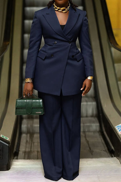 Blazer Lapel Collar & Pants Set
