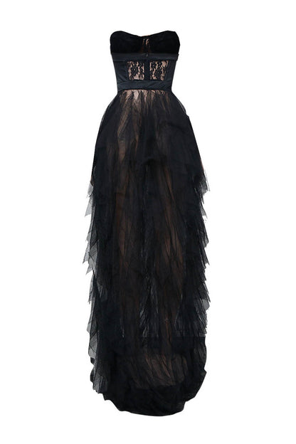 See Through Corset Maxi Dress