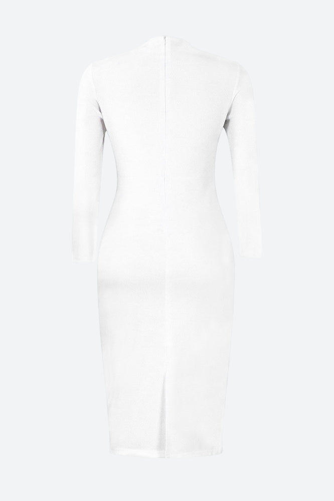 Bodycon Long Sleeve Midi Pencil Dress