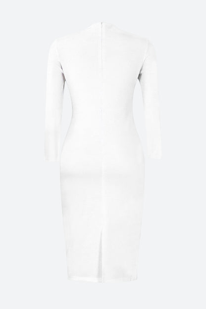 Bodycon Long Sleeve Midi Pencil Dress