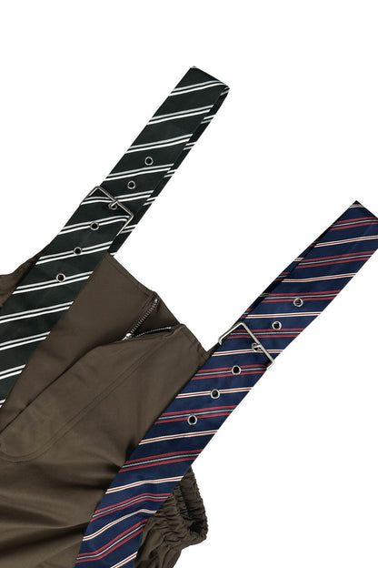 Wide-Leg Cargo Overalls with Buckle Straps