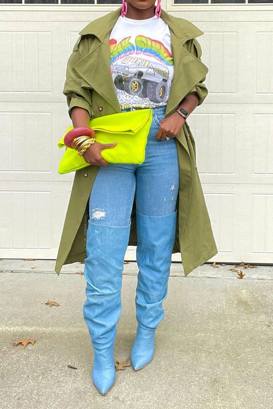 Long Loose Lapel Coat