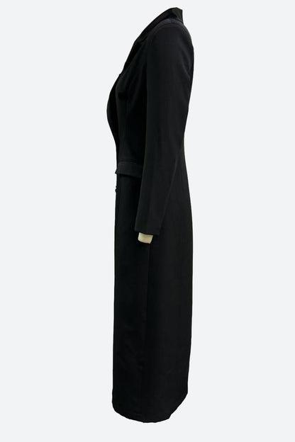 Black Double-Breasted Tuxedo Coat