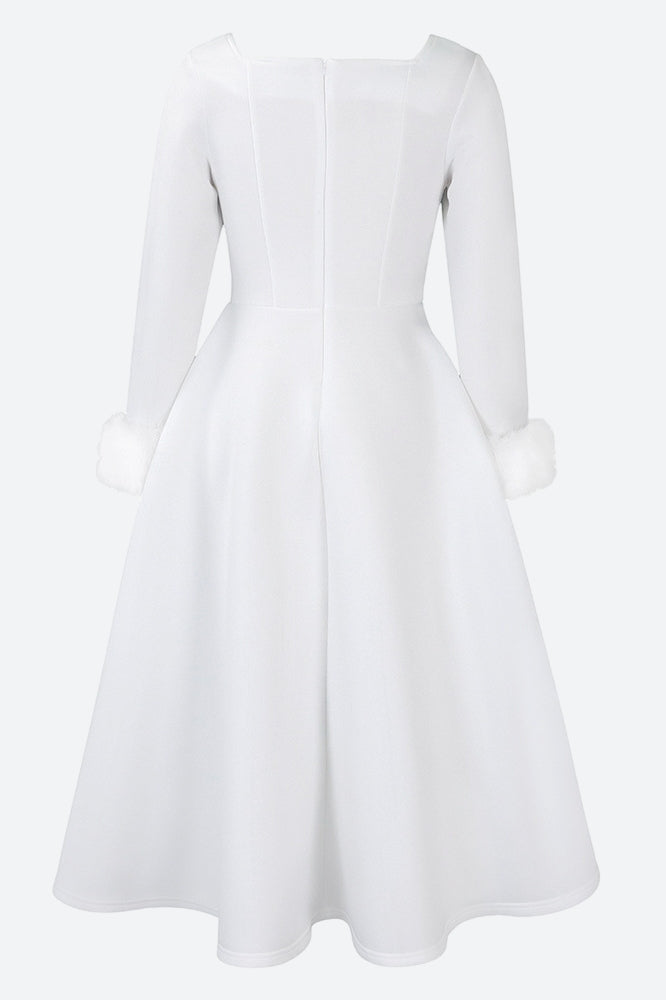 Long Sleeve Square Neck Maxi Dresses